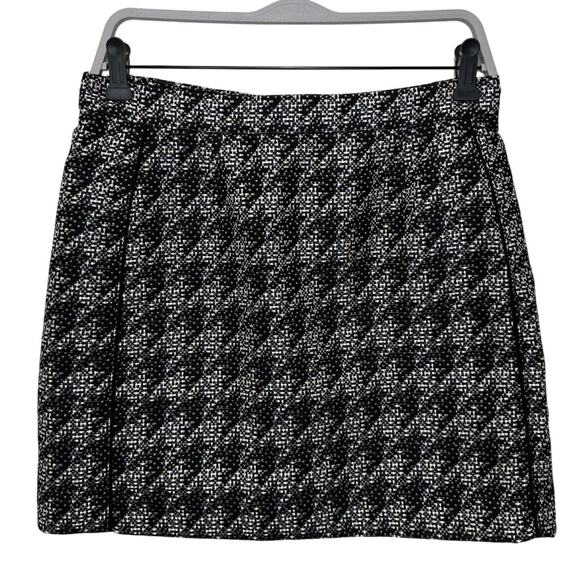 Marc By Marc Jacobs Black/Silver Houndstooth Zippered Skirt, Size 6 - Picture 1 of 4